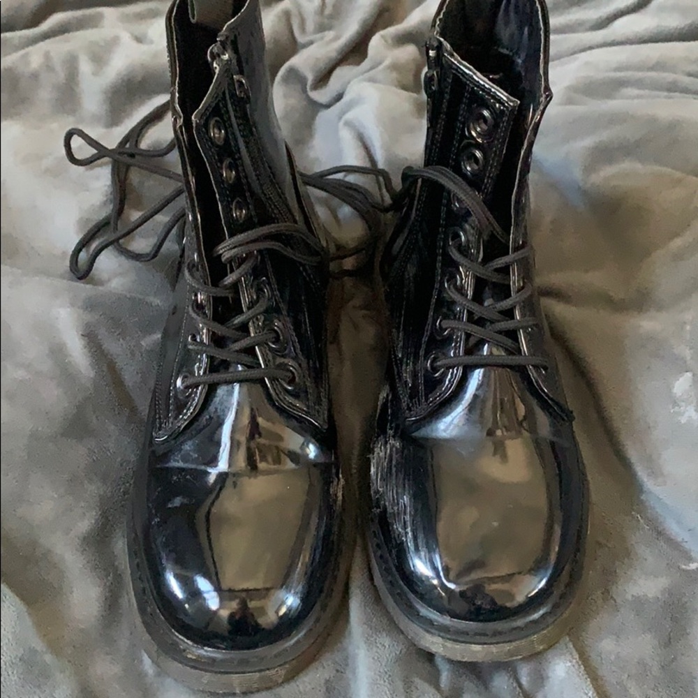 Black Lace Up Boots